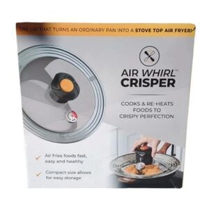Air Whirl Crisper Air Fryer Lid for Pots & Pans Fits 10 to 12 Inch Pots Pans